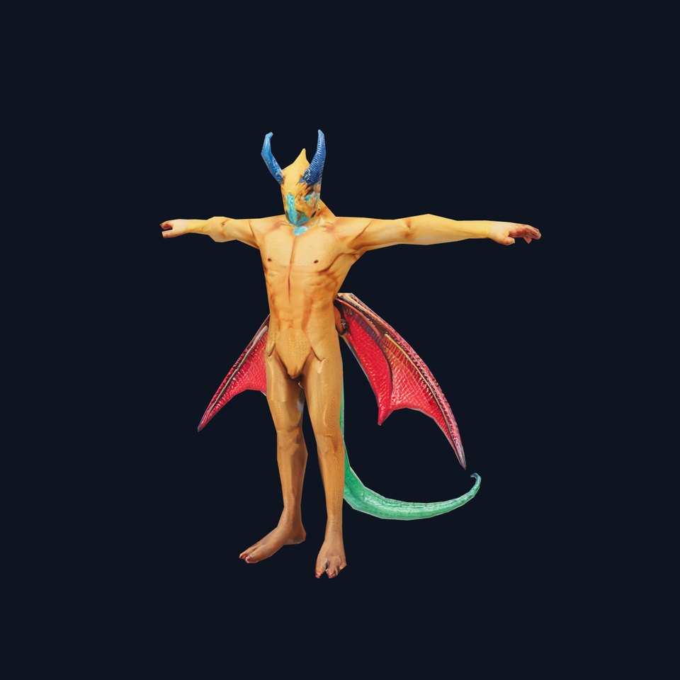 Fantasy Dragon Humanoid Character Model Pack